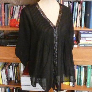 EUC Johnny Was 4LoveAndLiberty Boho Babydoll Top